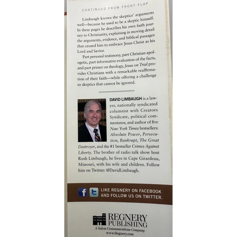 Jesus on Trial: A Lawyer Affirms the Truth of the Gospel by Limbaugh, David‎